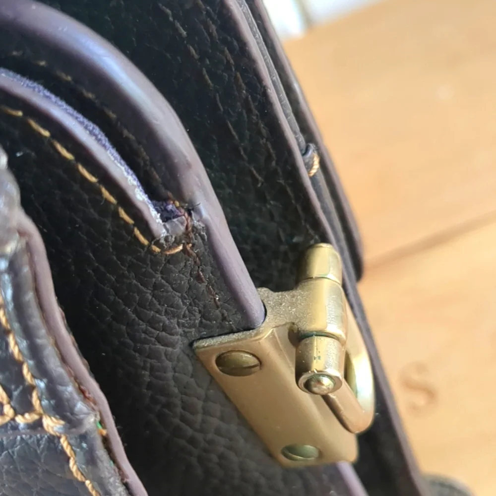 Vintage Brooks Brother Pebble Grain Leather Briefcase